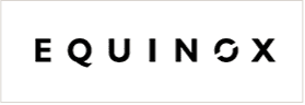 Equinox logo representing custom glass solutions, including shower doors, table tops, mirrors, tempered glass, and beveled glass edges.