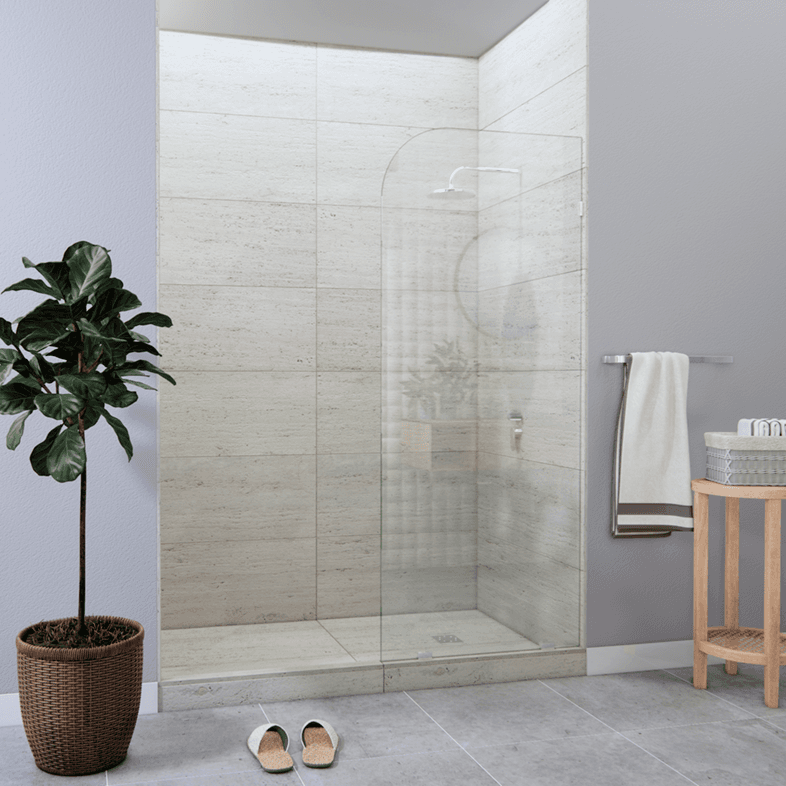 Tela™ Left Open Single Shower Round Screen-1