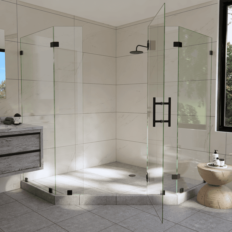 Luxe™ Left Open Neo Angle Shower Door-1