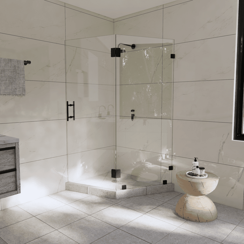 Luxe™ Left Open Neo Angle Shower Door-0