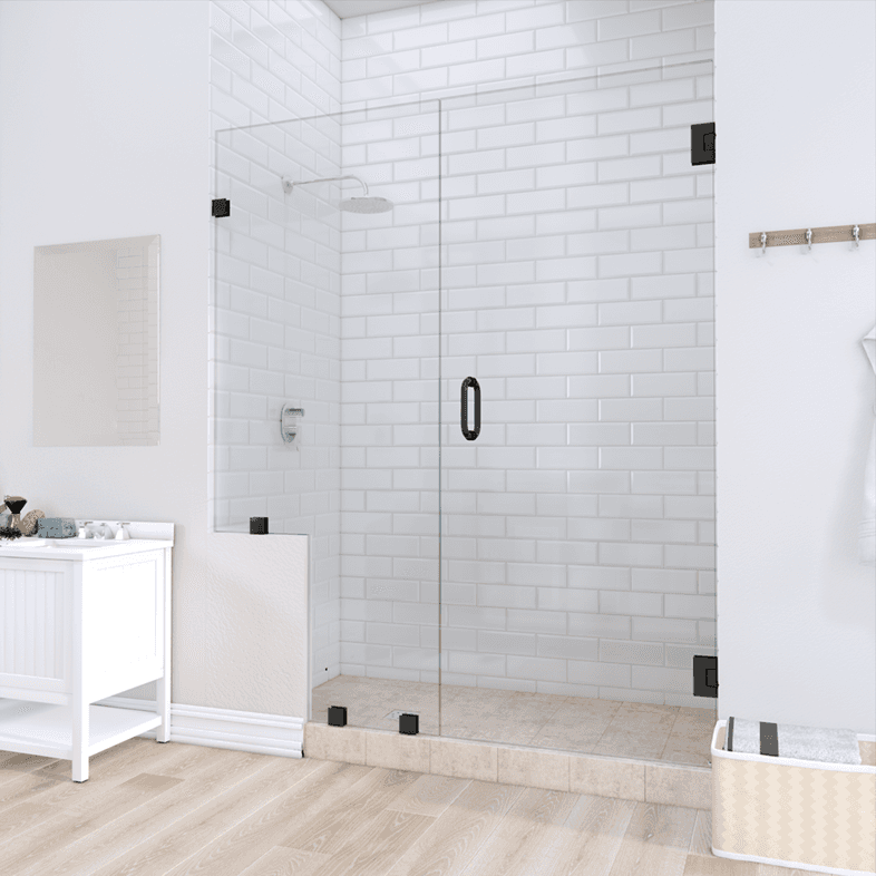 Prima™ Left Open Door & Panel Shower Door with Left Knee Wall-1