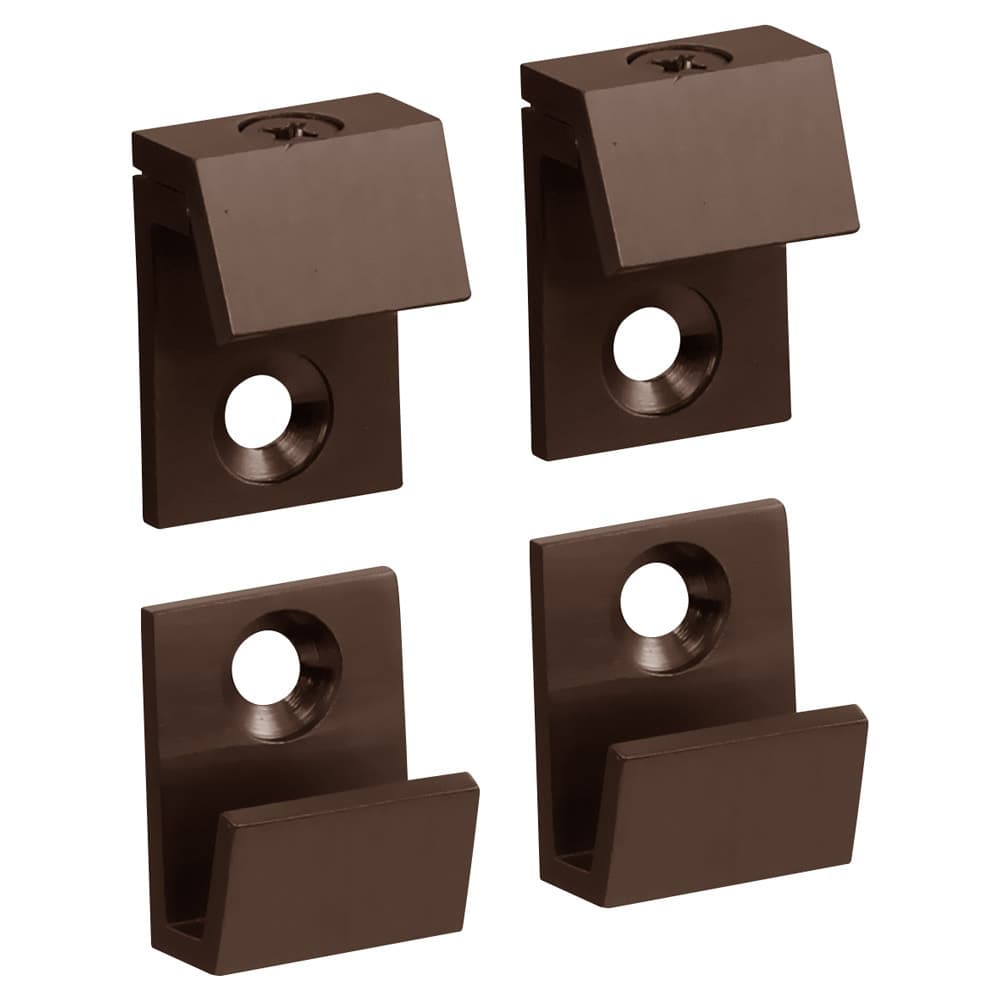 5/8" Wide Beveled Mirror Clips for 1/4" (6mm) Mirrors - Set of 4