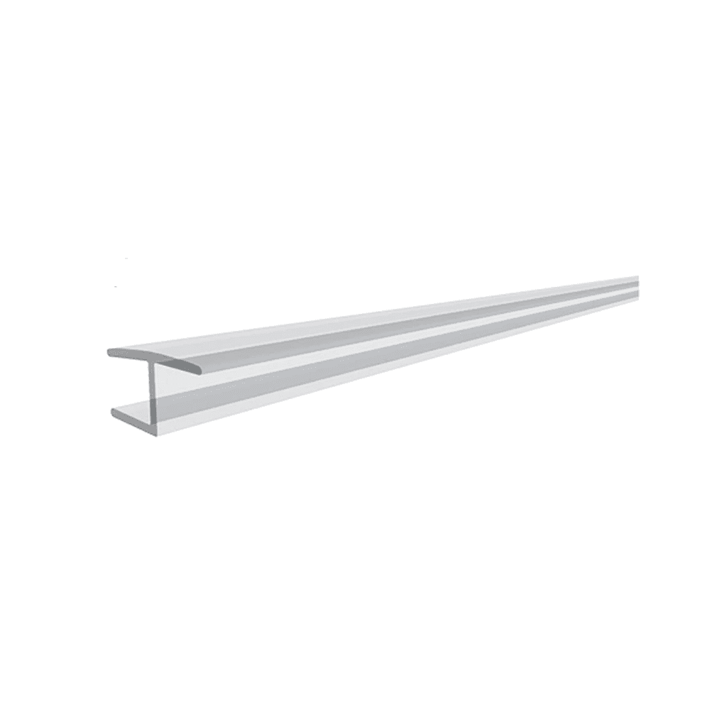 95" Long H Jamb Shower Door Seal for 1/4" Thick 180-Degree Inline Glass-to-Glass Doors