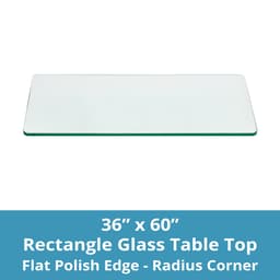 Rectangle Glass Table Tops