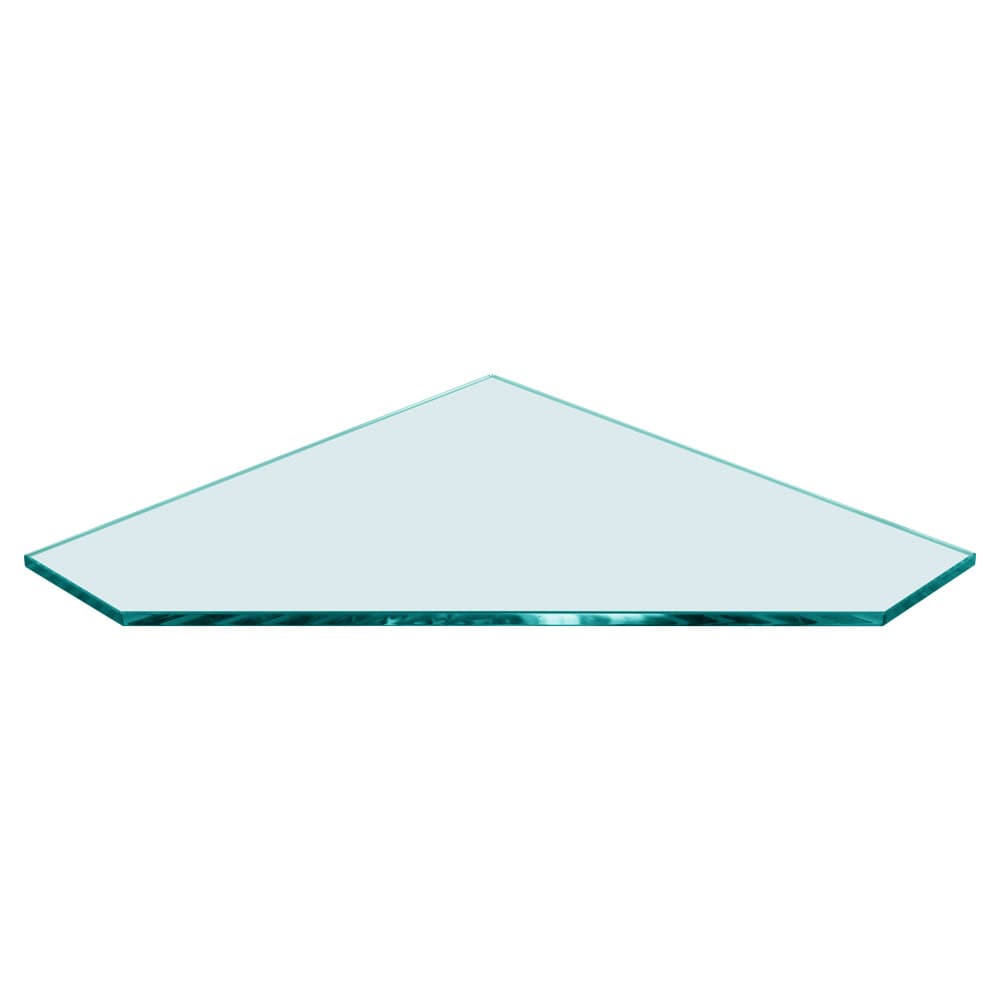 Corner Pentagon Glass Shelf