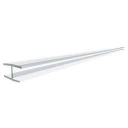 95" Long H Jamb Shower Door Seal for 180-Degree Inline Glass-to-Glass Doors