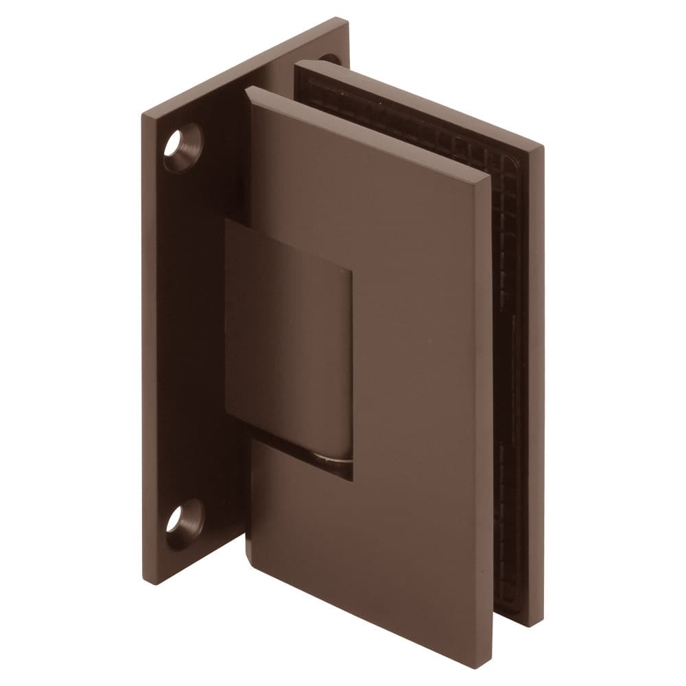 Venus Adjustable Square Full Back Shower Door Hinge, Wall Mount