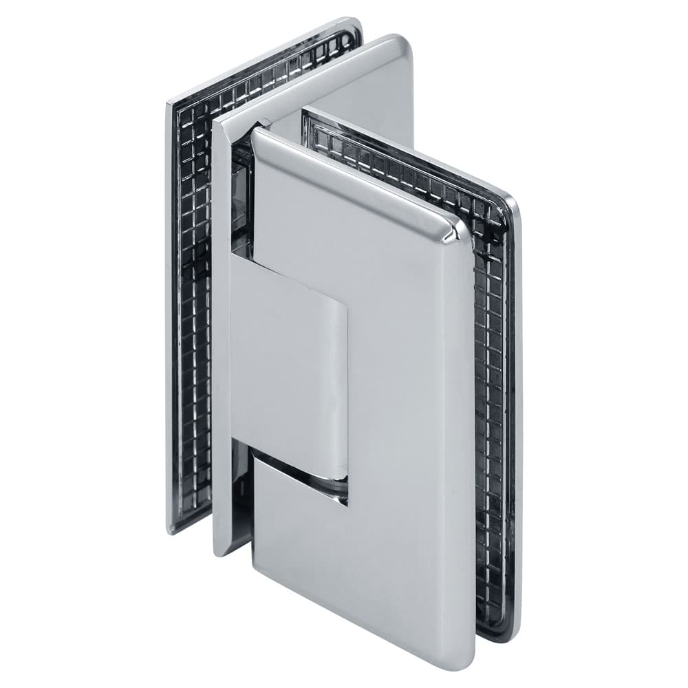 Pluto 90-Degree Adjustable Glass-to-Glass Beveled Shower Door Hinge