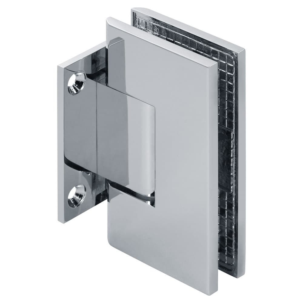 Venus Square Shower Door Hinge, Wall Mount, Short Back