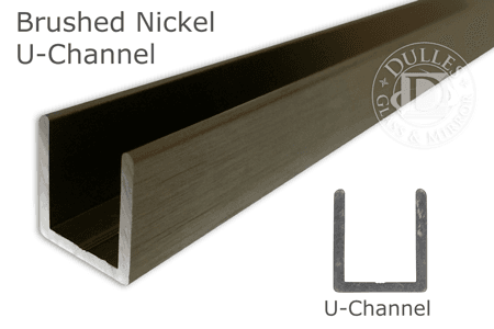 95" Long Deep Wet Glaze U-Channel for 1/2" (12mm) Thick Glass