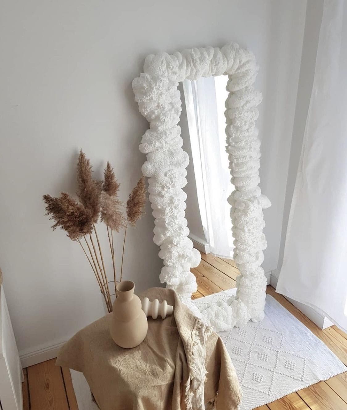 Custom mirror with decorative frame