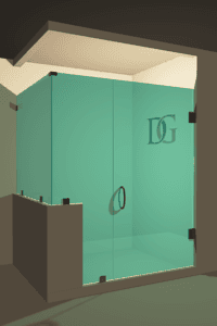 Canto™ Left Open Corner Shower Door with Left Knee Wall-0