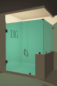 Canto™ Right Open Corner Shower Door with Right Knee Wall-0