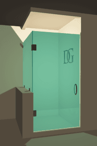 Canto™ Right Open Corner Shower Door with Left Knee Wall-2