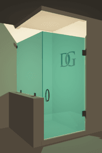 Canto™ Left Open Corner Shower Door with Left Knee Wall-0