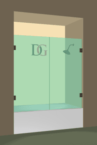 Bathtub Enclosures Double Swinging Bathtub Door-0