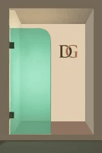 Solo™ Right Open Single Swinging Round Shower Screen-0