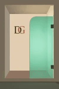 Solo™ Left Open Single Swinging Round Shower Screen-0