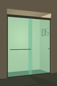 Slider™ Linear Bypass Sliding Shower Door-0