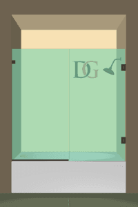 Bathtub Enclosures Left Open Single Swinging Bathtub Door-1