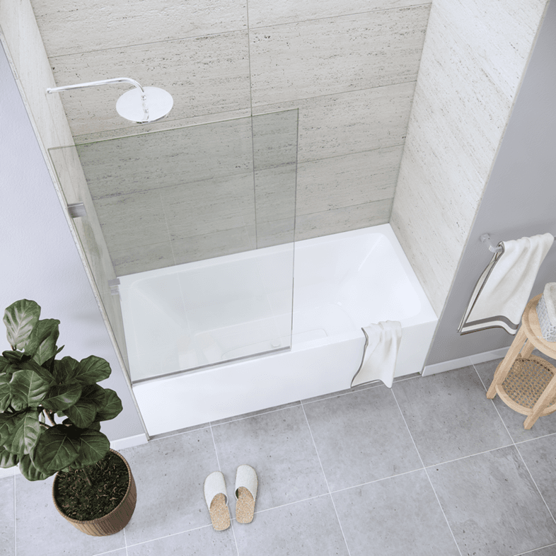 Bathtub Enclosures Fixed Left Side Single Bathtub Screen-1