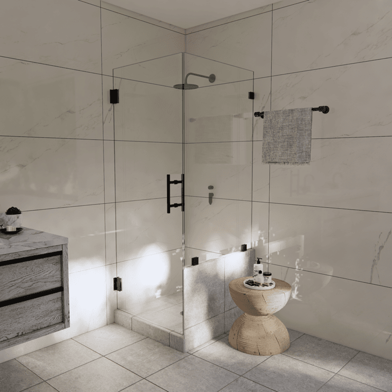 Canto™ Right Open Corner Shower Door with Right Knee Wall-3