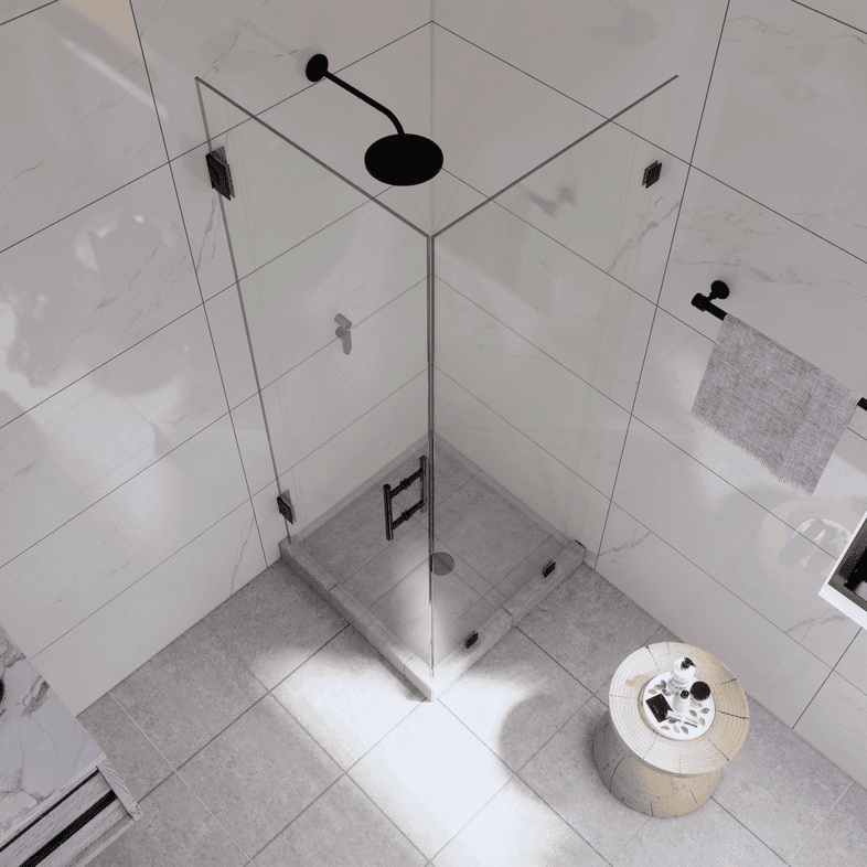Canto™ Right Open Corner Shower Panel and Door-2