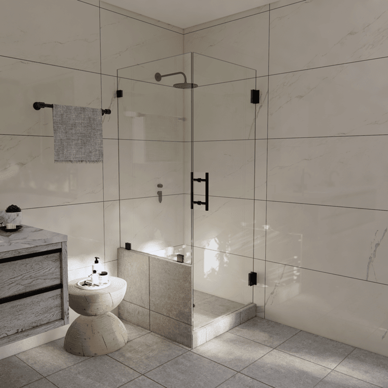 Canto™ Left Open Corner Shower Door with Left Knee Wall-3