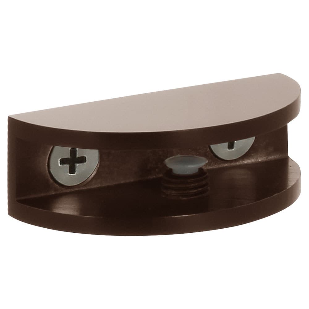 Rounded Glass Shelf Bracket for 5/16" to 3/8" Shelves - 1 Piece