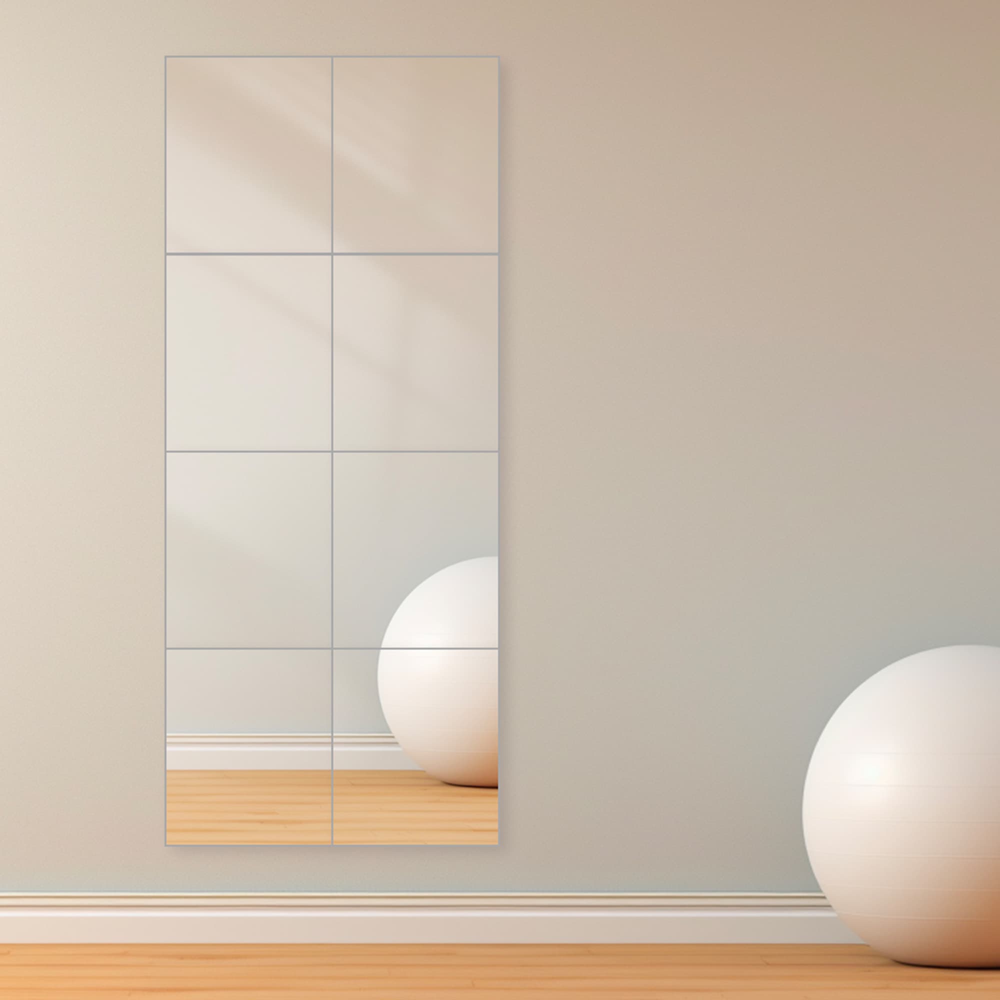 12x14 Mirror Tiles | Pack of 8 | Stylish Wall Mirrors