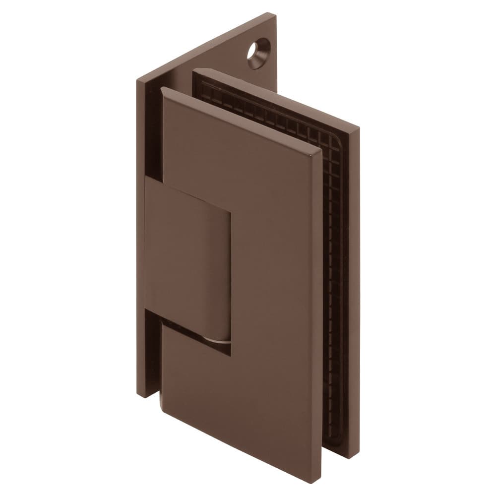 Venus Adjustable Square Shower Door Hinge, Wall Mount, Offset Back