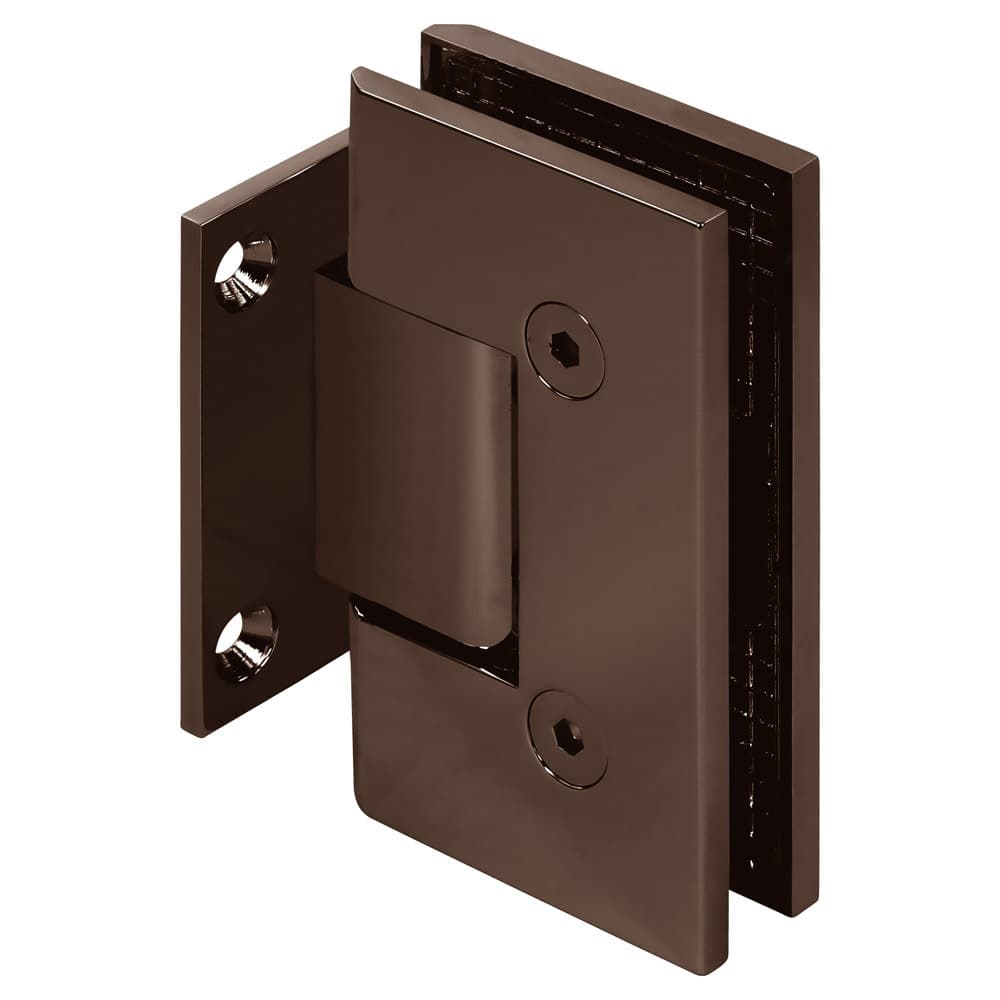 Venus Square Shower Door Hinge, Wall Mount, Short Back