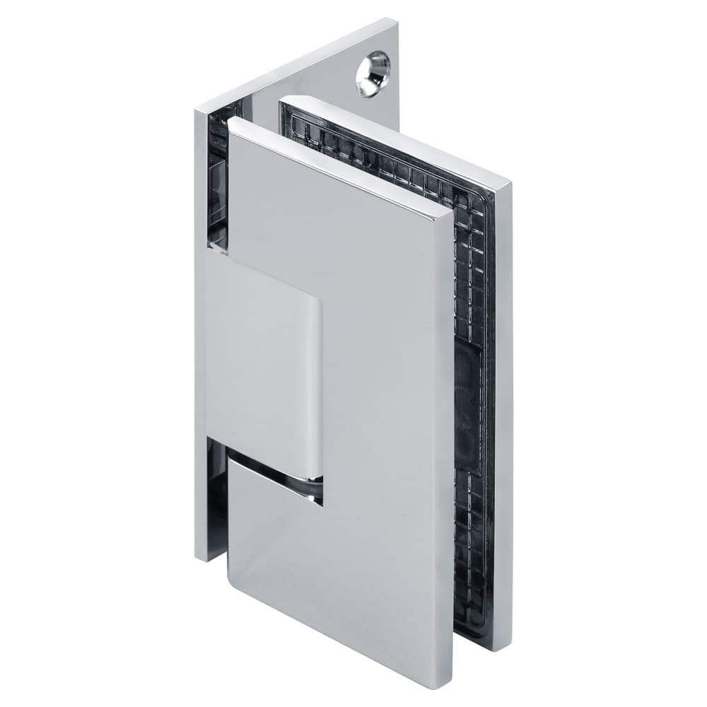 Venus Adjustable Square Shower Door Hinge, Wall Mount, Offset Back