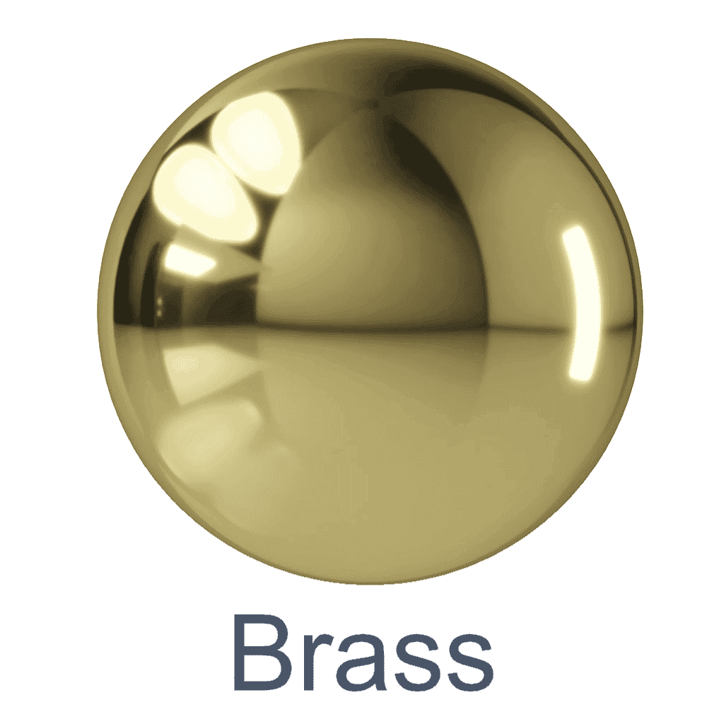 Brass finish element showcasing reflection, relevant for custom glass installations like shower doors and mirrors.