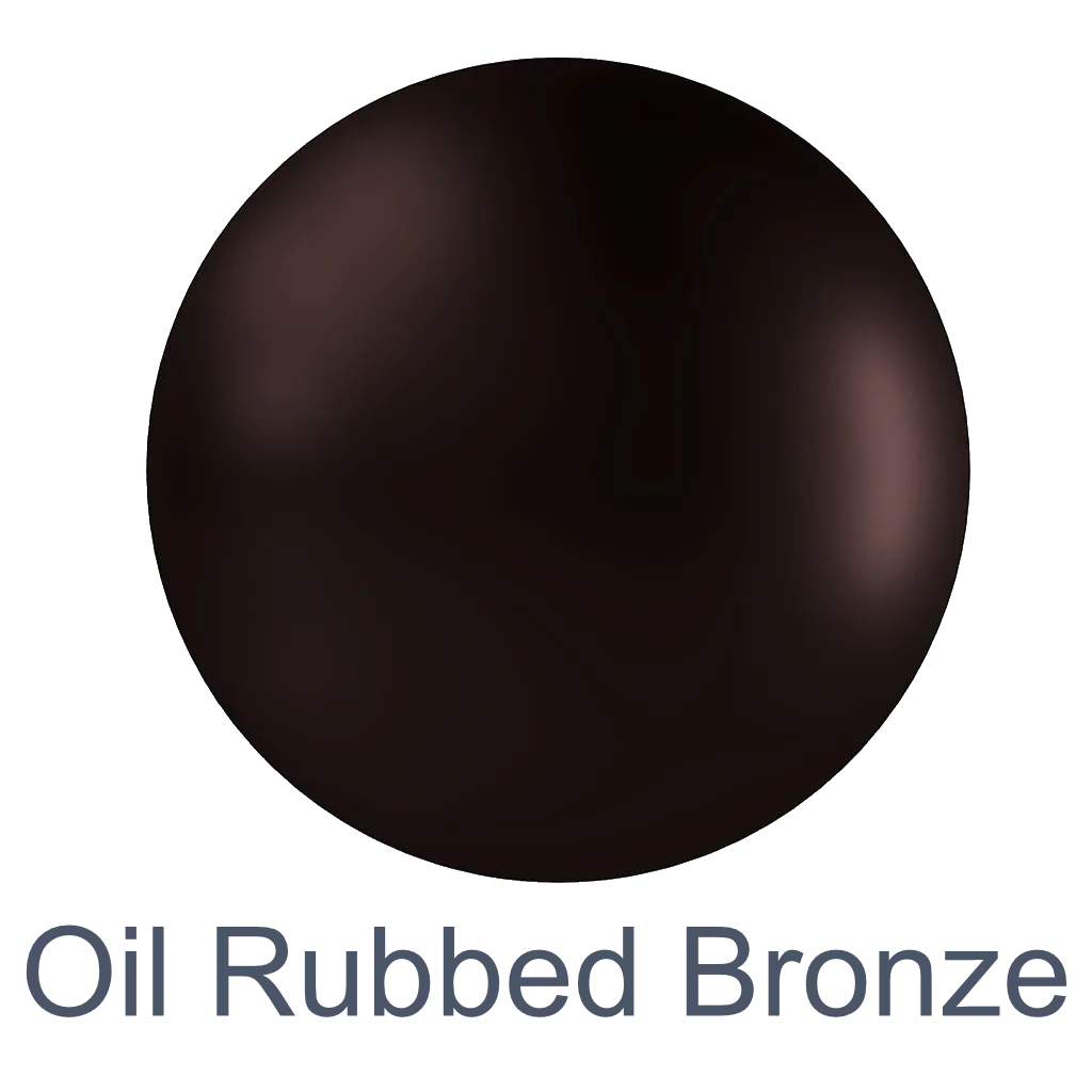 Oil rubbed bronze color sample for custom glass applications including shower doors, table tops, and mirrors with tempered and beveled glass edges.