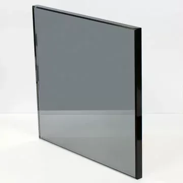 Tempered glass panel with a beveled edge, suitable for custom shower doors, table tops, and mirrors.