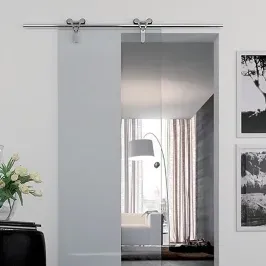 Sliding shower door with sleek design, featuring custom glass and tempered glass for modern interiors.