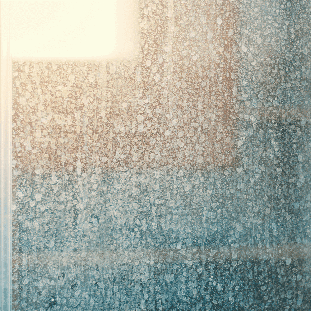 Close-up of a textured glass surface