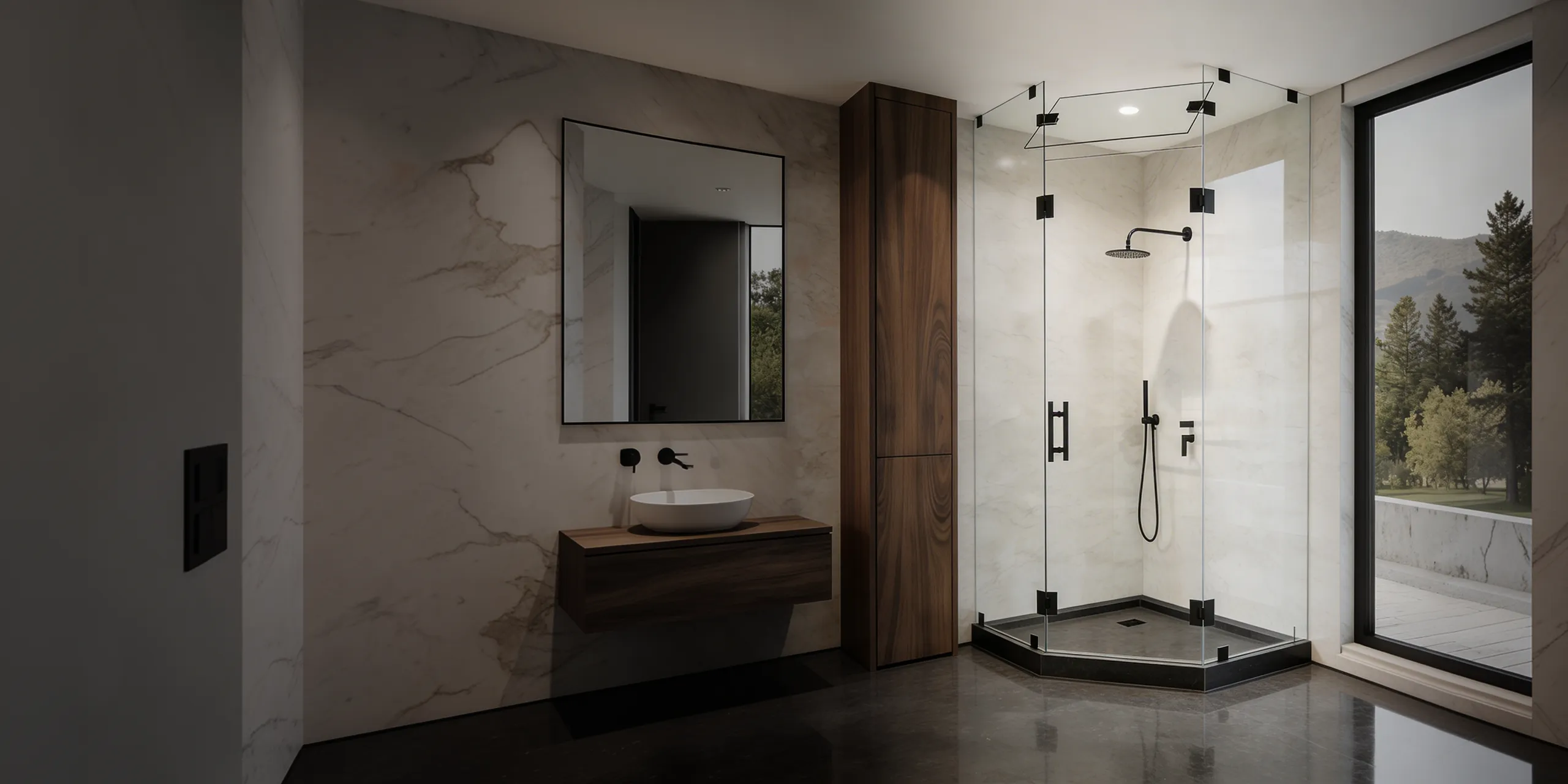 Luxe Premium Frameless Shower Enclosure